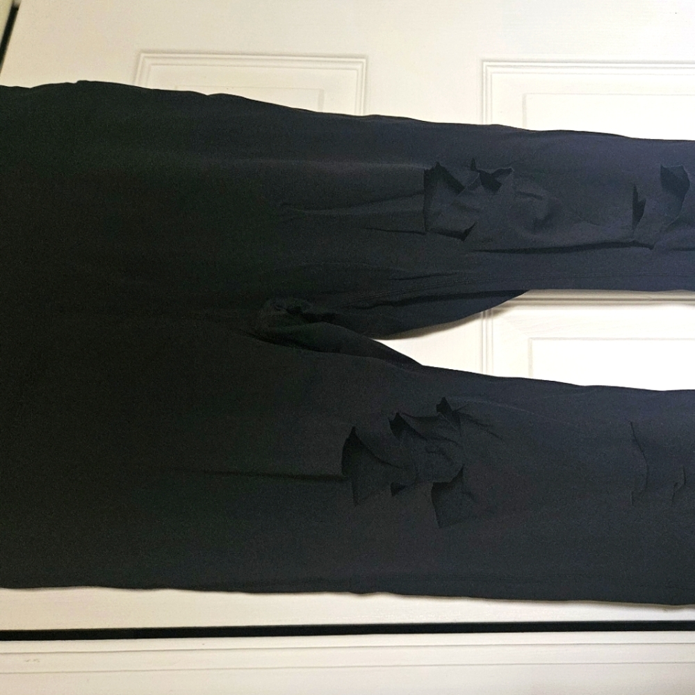 ZYIA Black Luxe Slash Leggings size 8-10